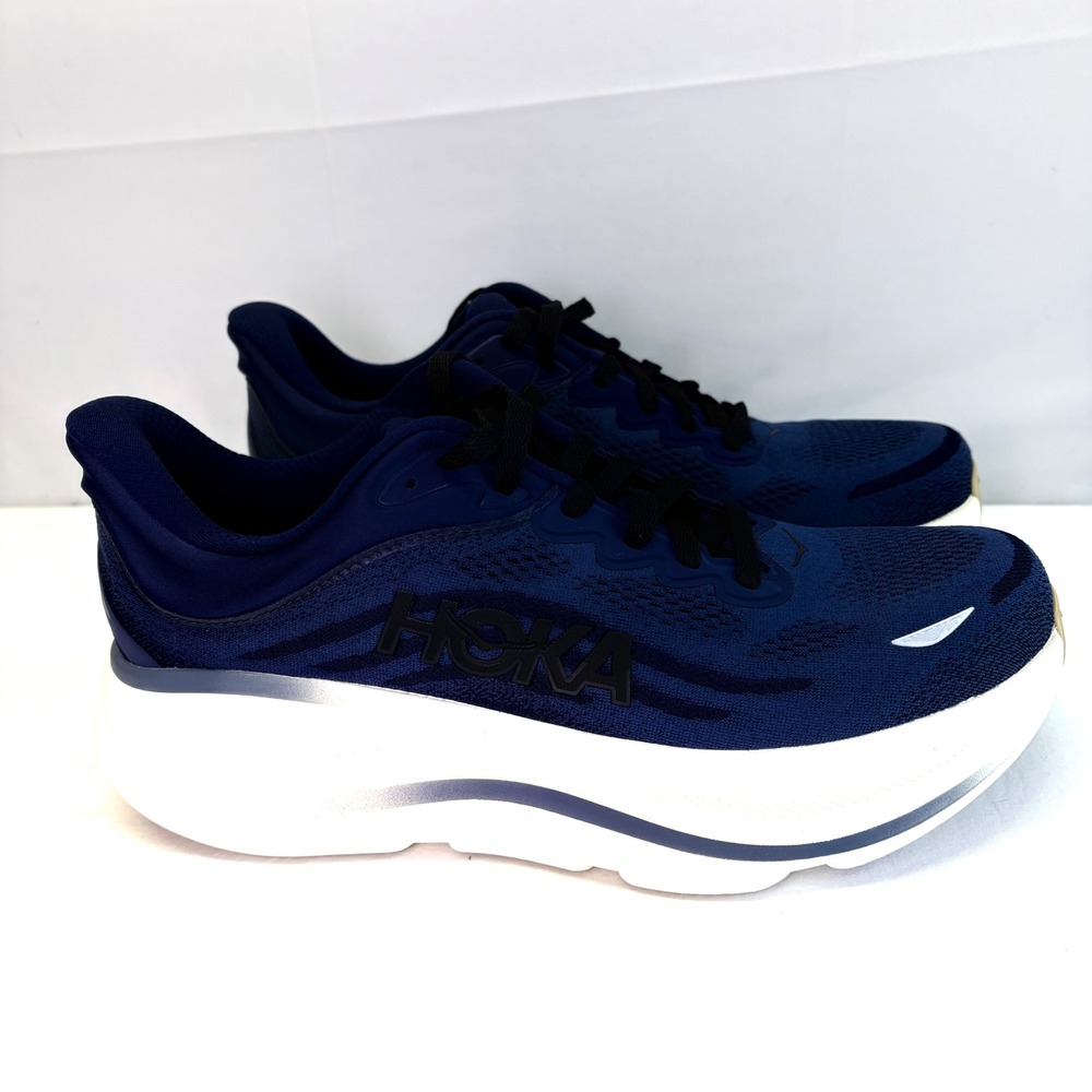 NIB Hoka Bondi 9 Mens 11 2E Wide Navy Blue Running Shoes Sneakers